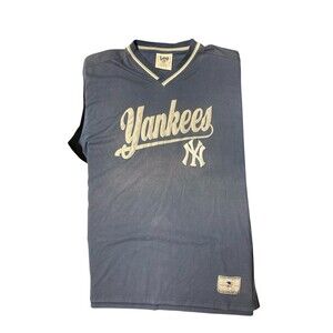 Vintage Lee Sport New York Yankes script patch v-neck t-shirt retro 2XL